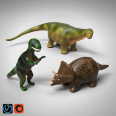 3D Toy Dinosaurs Collection 3D Model