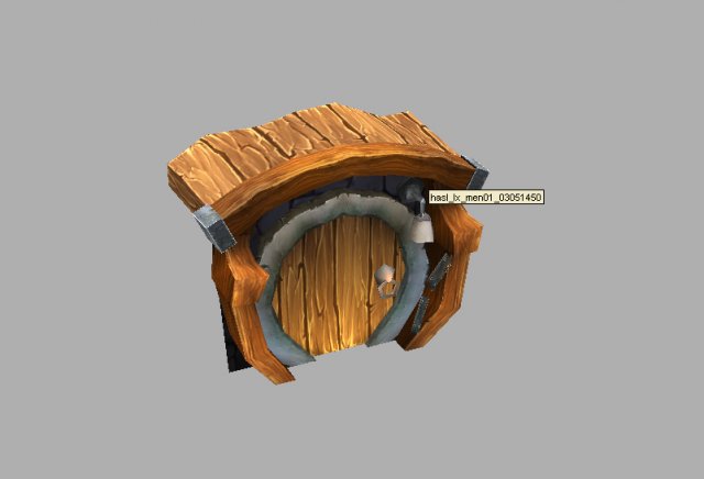 Game Model Arena – cave doors 01 3D Model