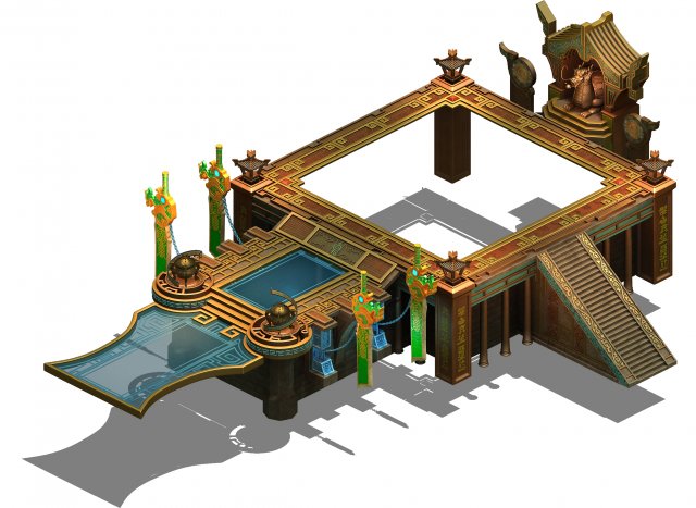 Tomb – the main platform 3D Model