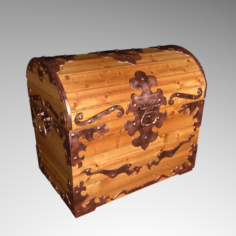 Old wood chest 3D Model