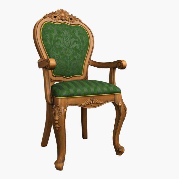 3D Classical wooden chair model 3D Model