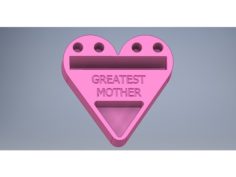 Mother’s Day Heart-Shaped Business Card Holder 3D Print Model