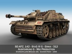 StuG III – AusfG – 312 – Mid Production 3D Model