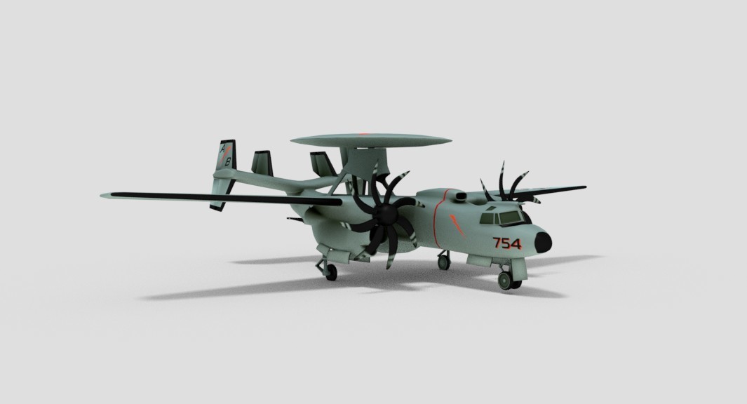 3D E2C Hawkeye 3D Model