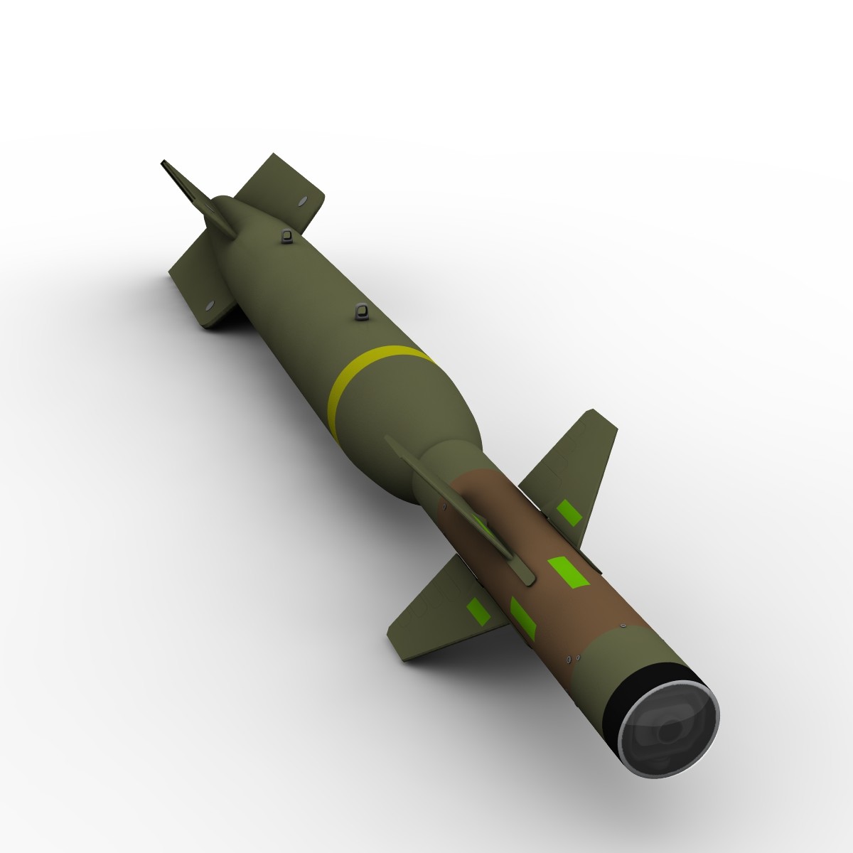 GBU 27 B - Laser Guided Bomb 3D Model - 3DHunt.co