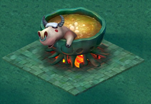 Cartoon version – Tauren oil pan bath 3D Model