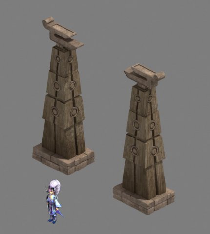 Religion – decorative pillars 3D Model