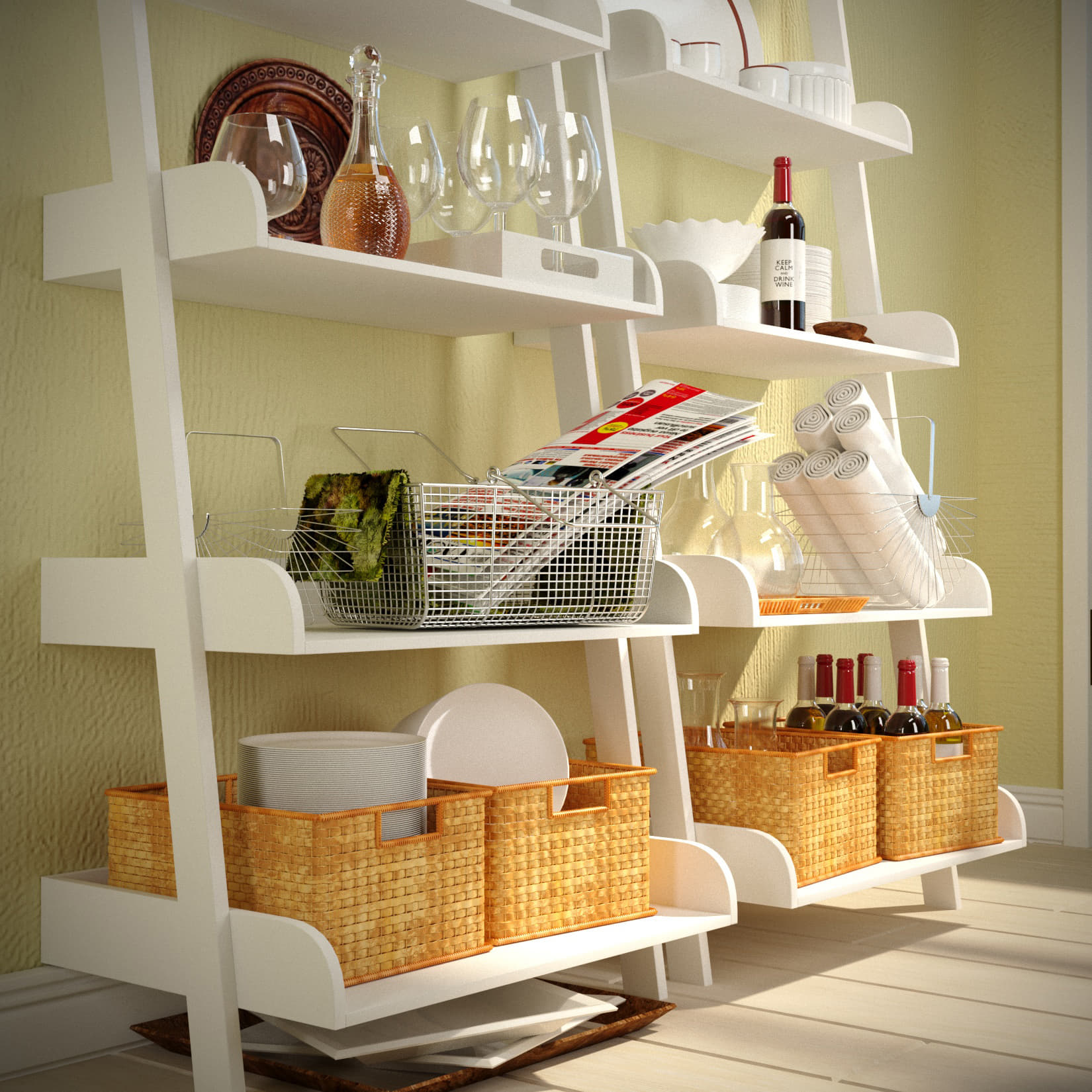 Wicker baskets 3D Model