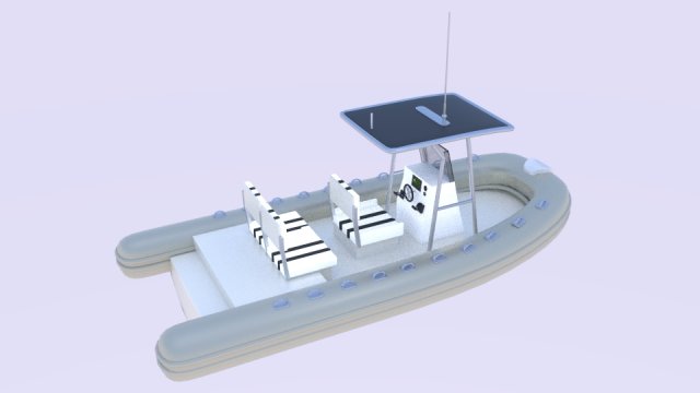 Inflatable Boat 3D Model