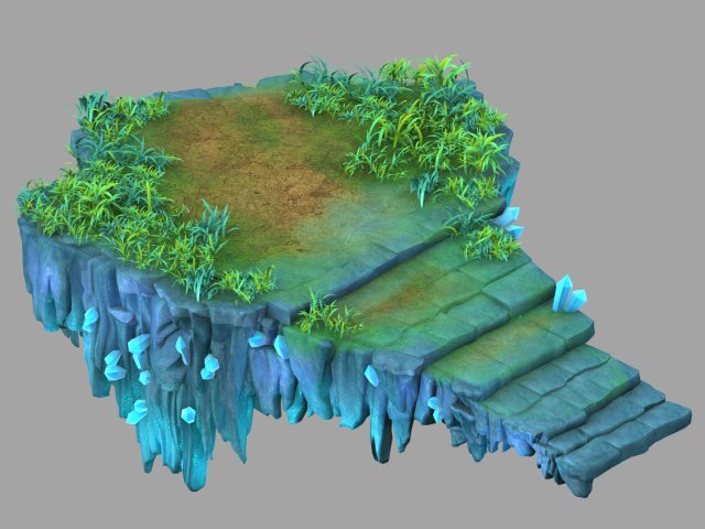 Cartoon Sky City – Fake Terrain 13 3D Model