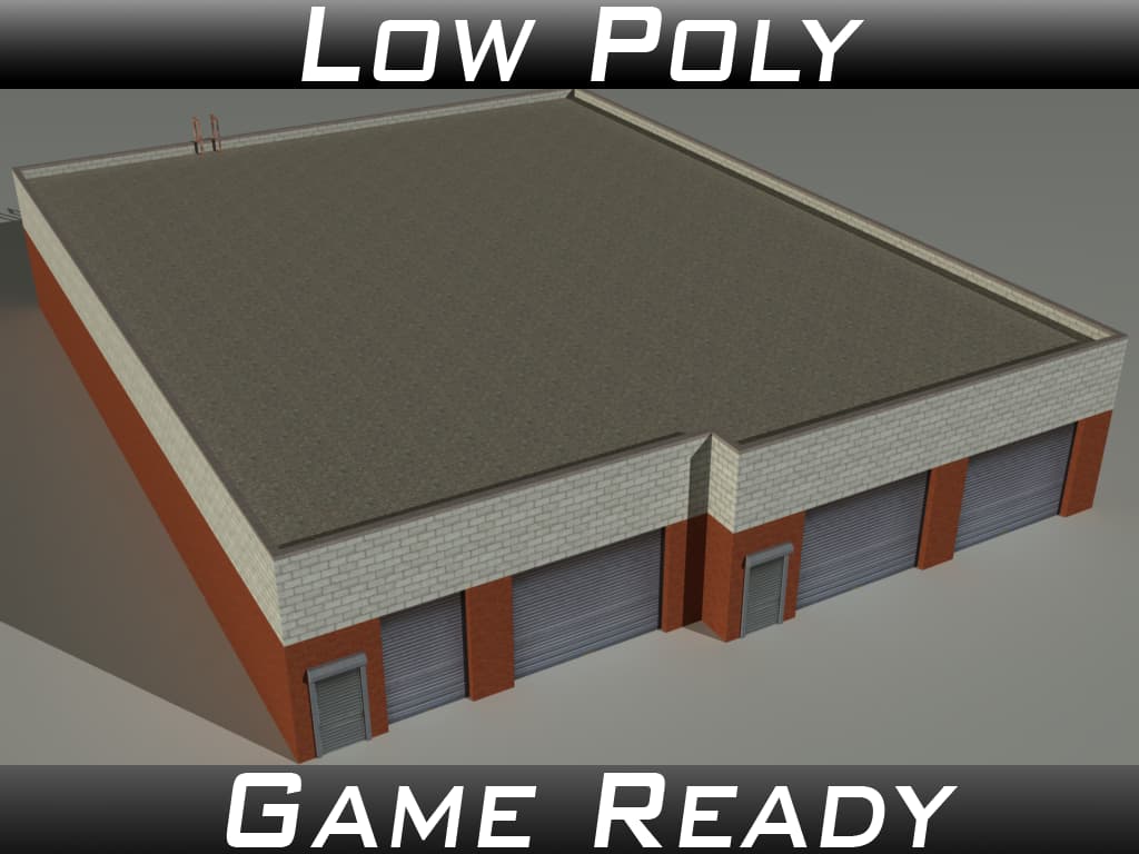 3D Factory Building 20 3D Model