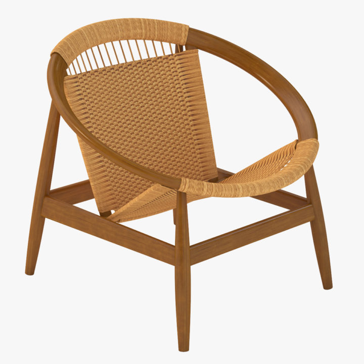 3D Danish Modern Ringstol Chair by Illum Wikkelso 3D Model
