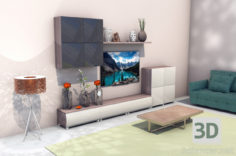 3D-Model 
living room