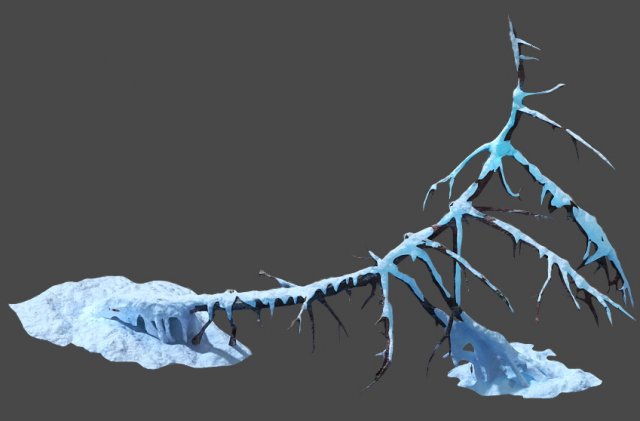 Game Model – snow – ice with maple 02 01 3D Model