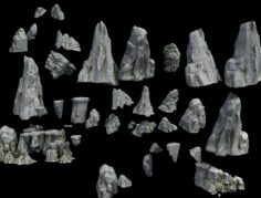 3D A pile of stones 3D Model