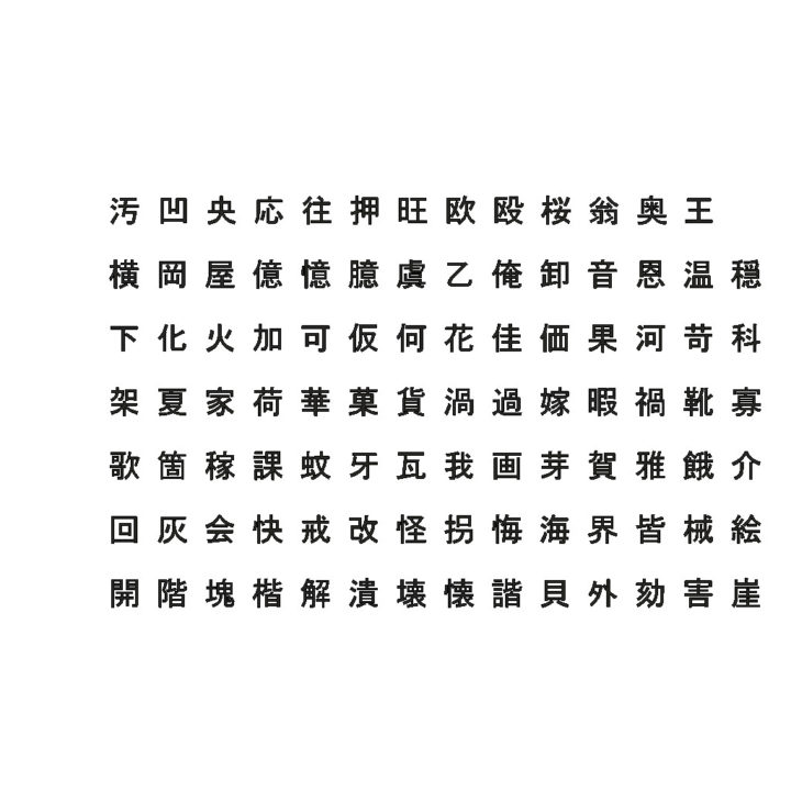 Chinese MS Gothic font set2 CG CAD data 3D model 3D Model