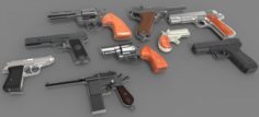 Pistol collection 1 3D Model