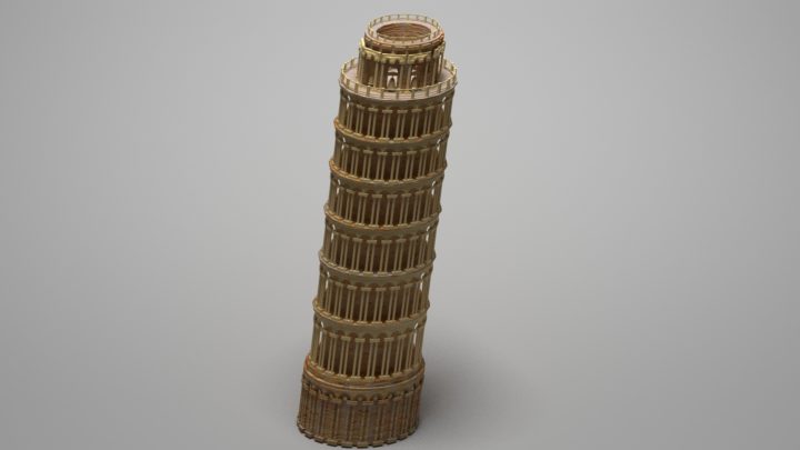 tower and pisa tower 3D 3D Model