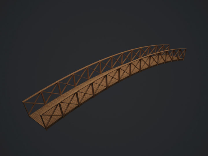 Wooden Bridge 3D model 3D Model