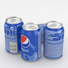 Beverage can Pepsi Champions League 330ml 330ml 3D Model