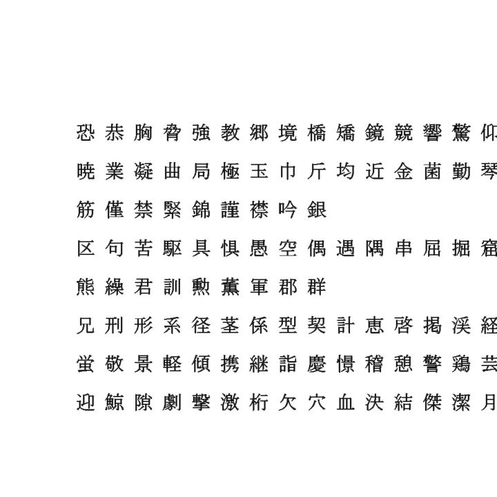 Chinese MS Mincho font set5 CG CAD data 3D model 3D Model