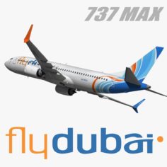Boeing 737 MAX Flydubai 3D Model