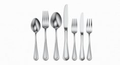 Table Cutlery 7 Items Set 3D Model