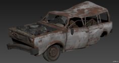 Damaged Vaz-2104 3D Model