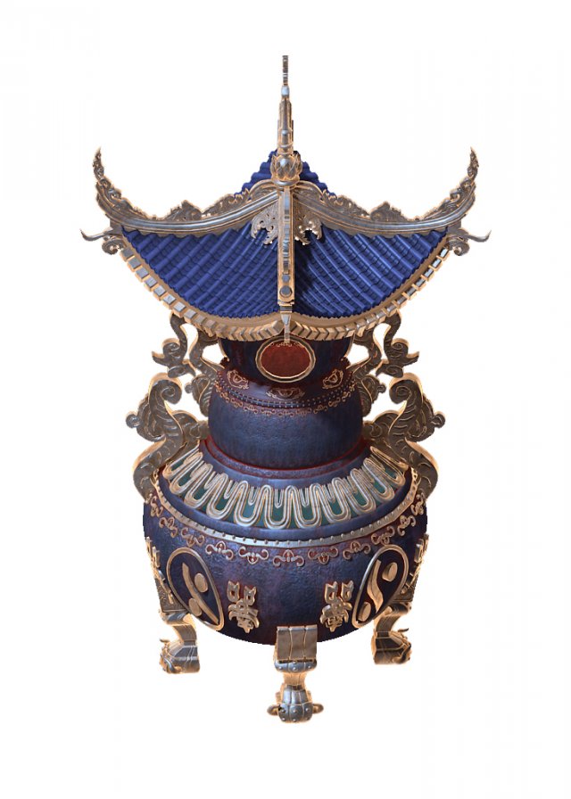 Huanglongshan – Shi chamber incense burner 3D Model