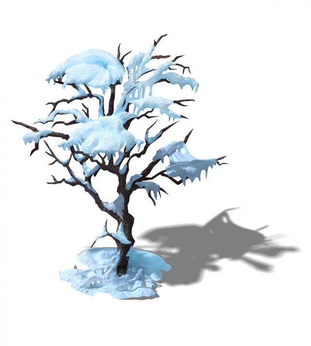 Game Model – snow – ice with maple 01 3D Model