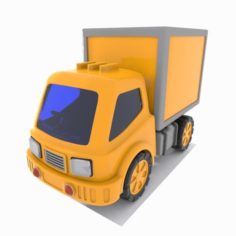 Cartoon Transport Truck 3D Model
