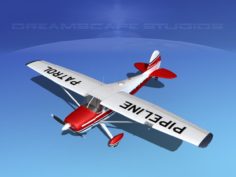 3D Cessna 170 Pipeline Patrol model 3D Model