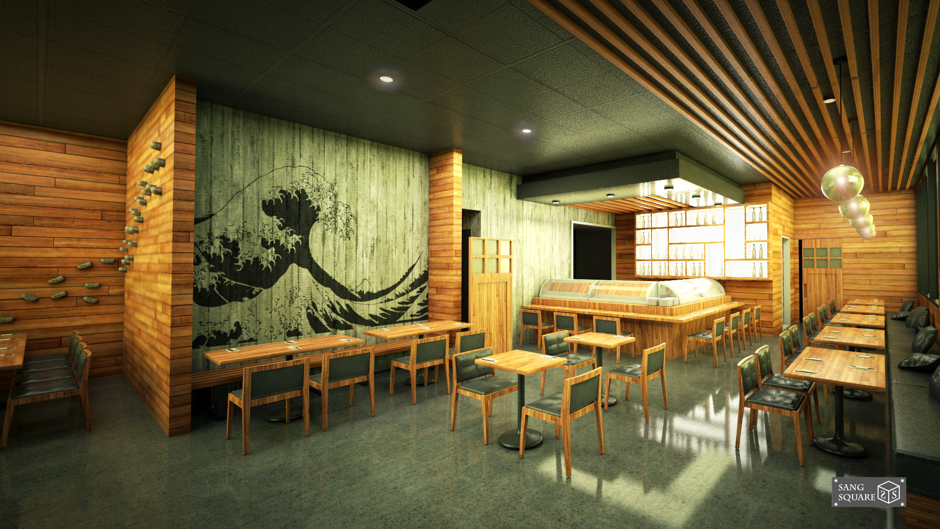 Sushi Restaurant 3D 3D Model
