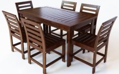 Outdoor Dining Set – 6 chairs 3D Model