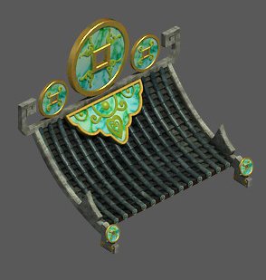 Chinese architecture – coin roof 3D Model