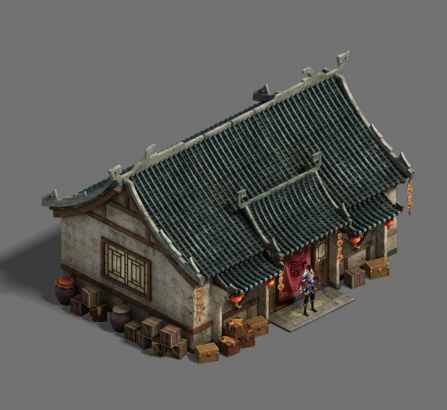 Medium city – pawnshop 3D Model