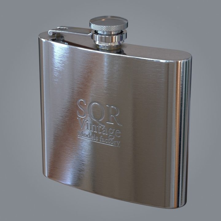 Whiskey flask 3D 3D Model