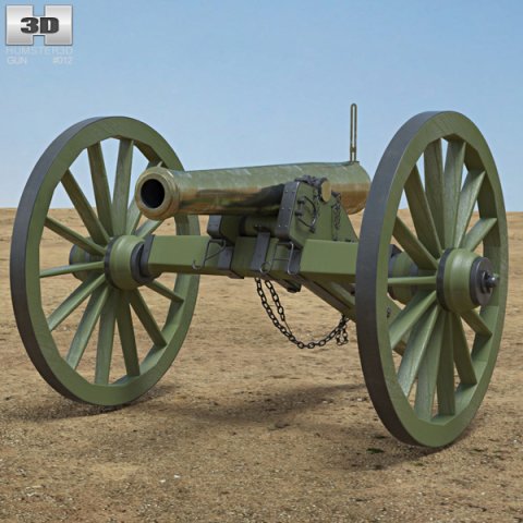 Model 1857 12-Pounder Napoleon 3D Model