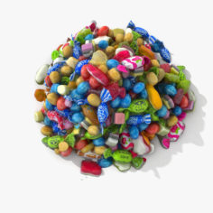 3D Candy Pile Realistic Colourful model 3D Model