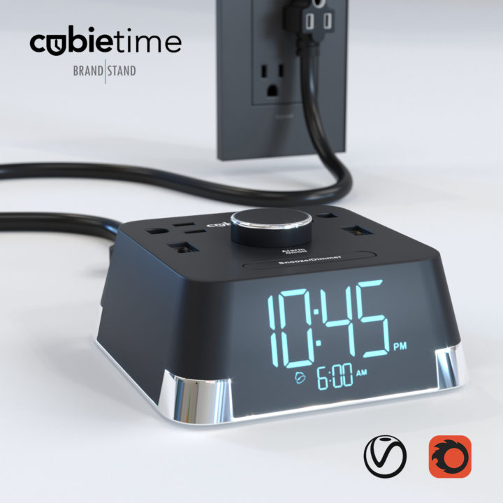 Cubietime Alarm Clock 3D model 3D Model