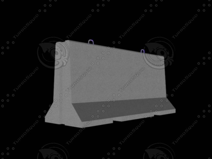 3D jersey barriers – type-1 model 3D Model