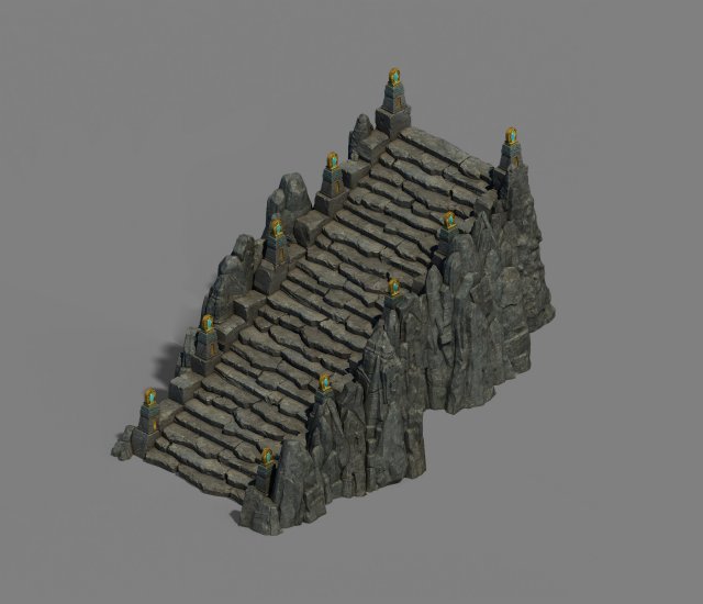 Mountain – stairs 3D Model