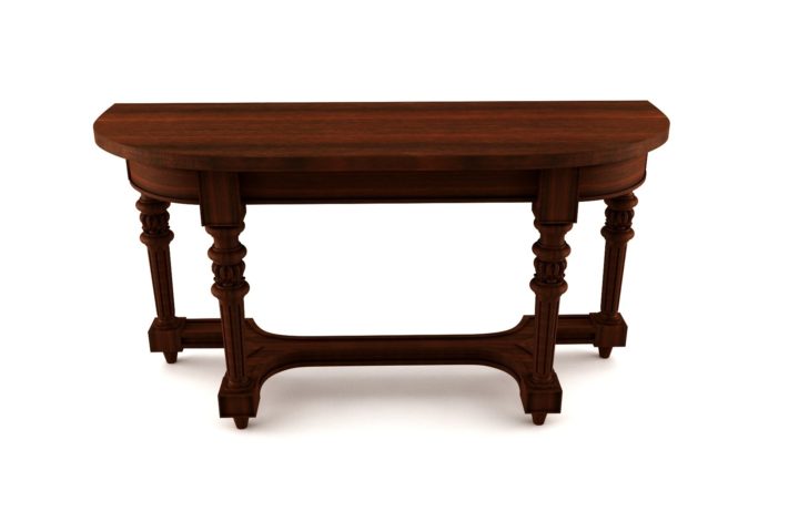Table with carving 3D Model
