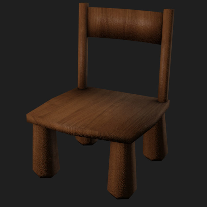 Low poly Chair 3D model 3D Model