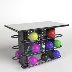 Bowling Table Rack 2 3D Model