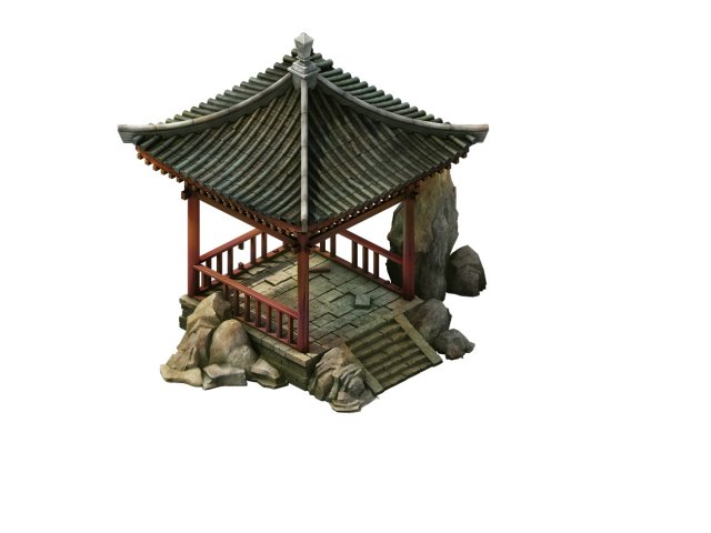 Game Model – prairie scene – gazebo 01 3D Model