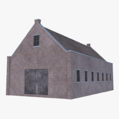 Old brick barn 1 3D 3D Model