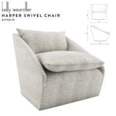 Harper Swivel Chair 3D 3D Model