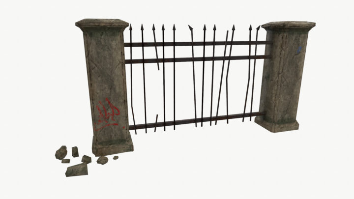 Fence Old 3D Model