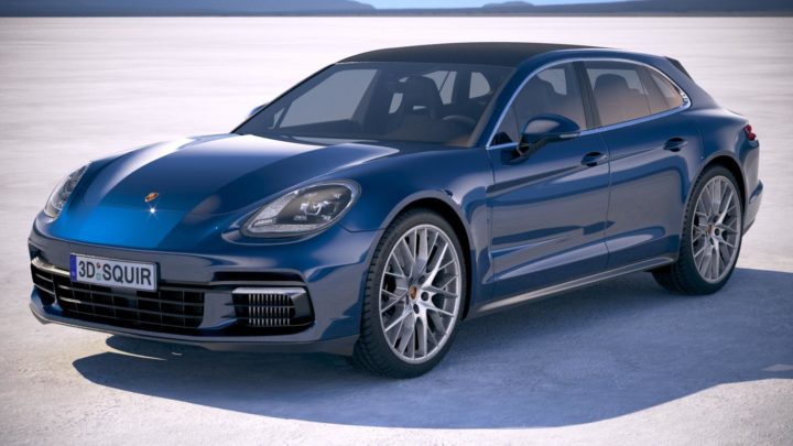 Porsche Panamera 4s Sport Turismo 2018 3D Model